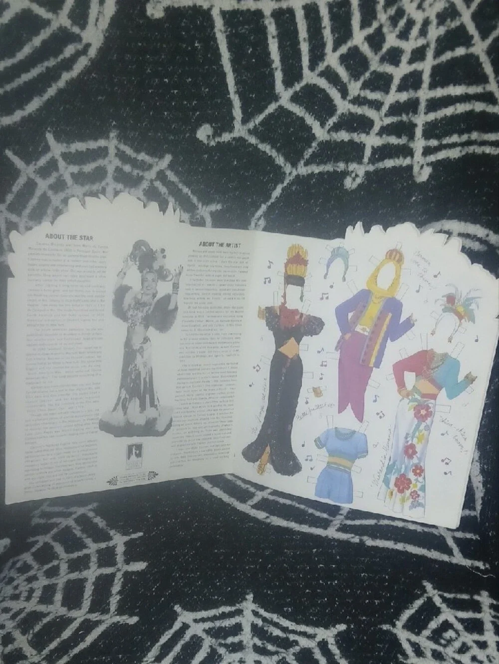 Vintage 90s Carmen Miranda Singing Star Paper Dolls Book